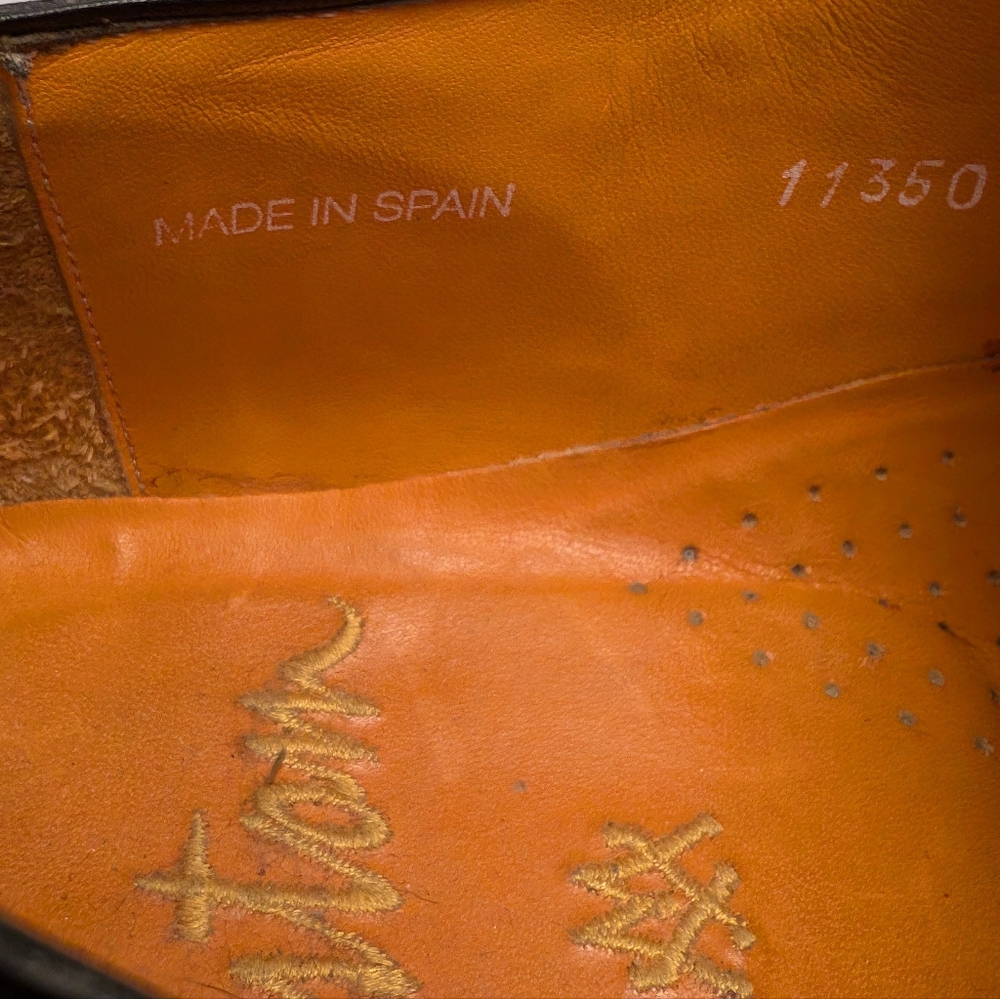 Black Mens Dress Shoe Mezlan Size 11 - Picture 4 of 5